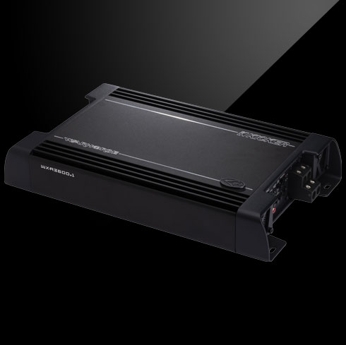 Angled view of Warhorse amplifier.