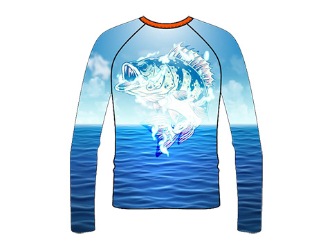 long sleeve marine tee back