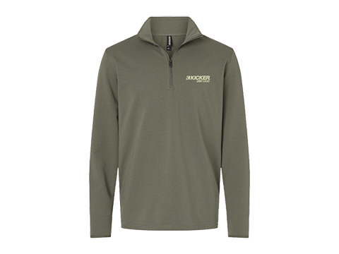 green pullover front