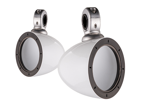 White 4 Inch Empty Enclosure Pair