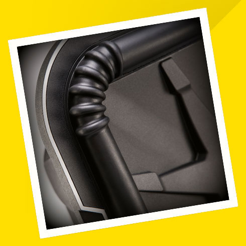 Close-up of the patented Santoprene corners.